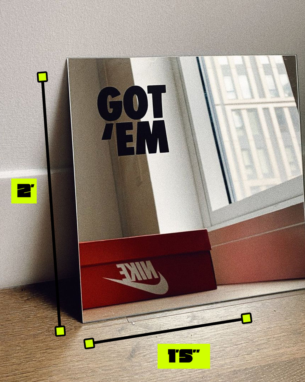 Got ’Em Mirror | Aesthetic Nike Inspired Wall Decor