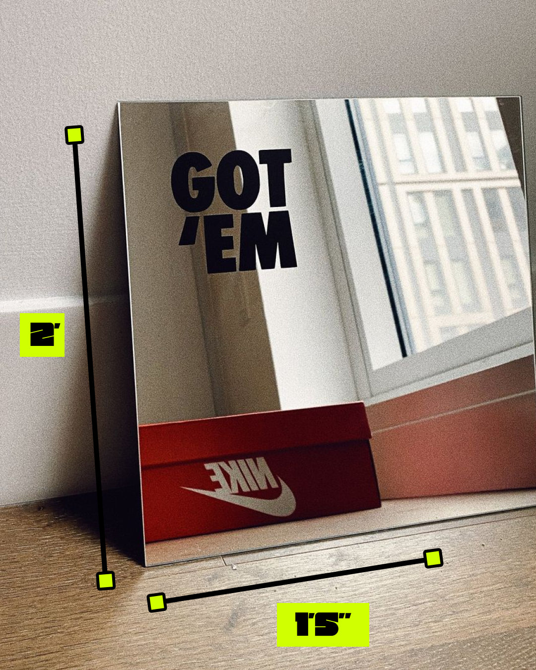 Got ’Em Mirror | Aesthetic Nike Inspired Wall Decor